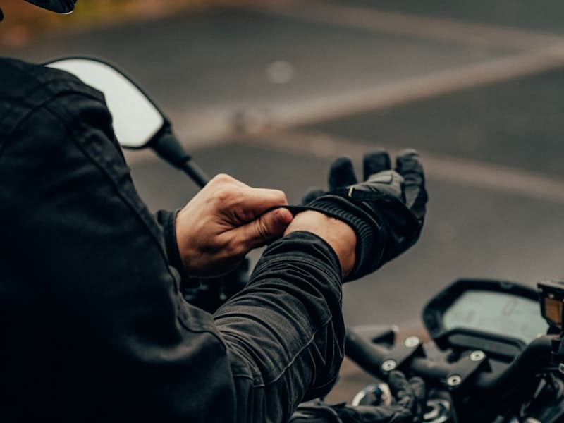 Leather Field Motorcycle Glove